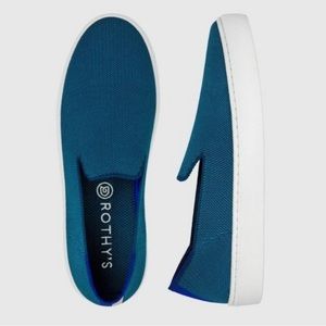 Rothy’s Teal Slip On Sneakers Size 8.5